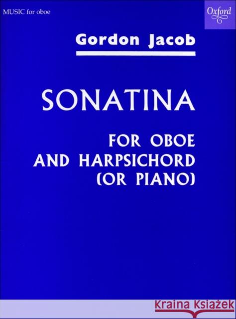 Oboe Sonatina Gordon Jacob   9780193850866 Oxford University Press - książka