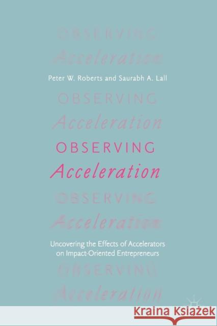 Observing Acceleration: Uncovering the Effects of Accelerators on Impact-Oriented Entrepreneurs Roberts, Peter W. 9783030000417 Palgrave MacMillan - książka