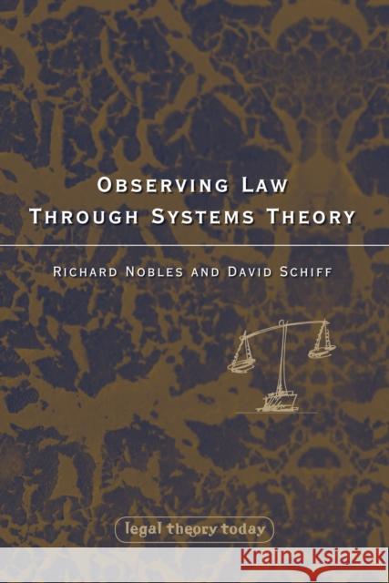Observing Law through Systems Theory Richard Nobles 9781849462181  - książka