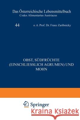Obst, Südfrüchte (Einschließlich Agrumen) Und Mohn Janchen, Erwin 9783709152171 Springer - książka