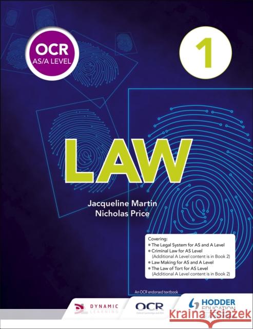 OCR AS/A Level Law Book 1 Price, Nicholas 9781510401761  - książka