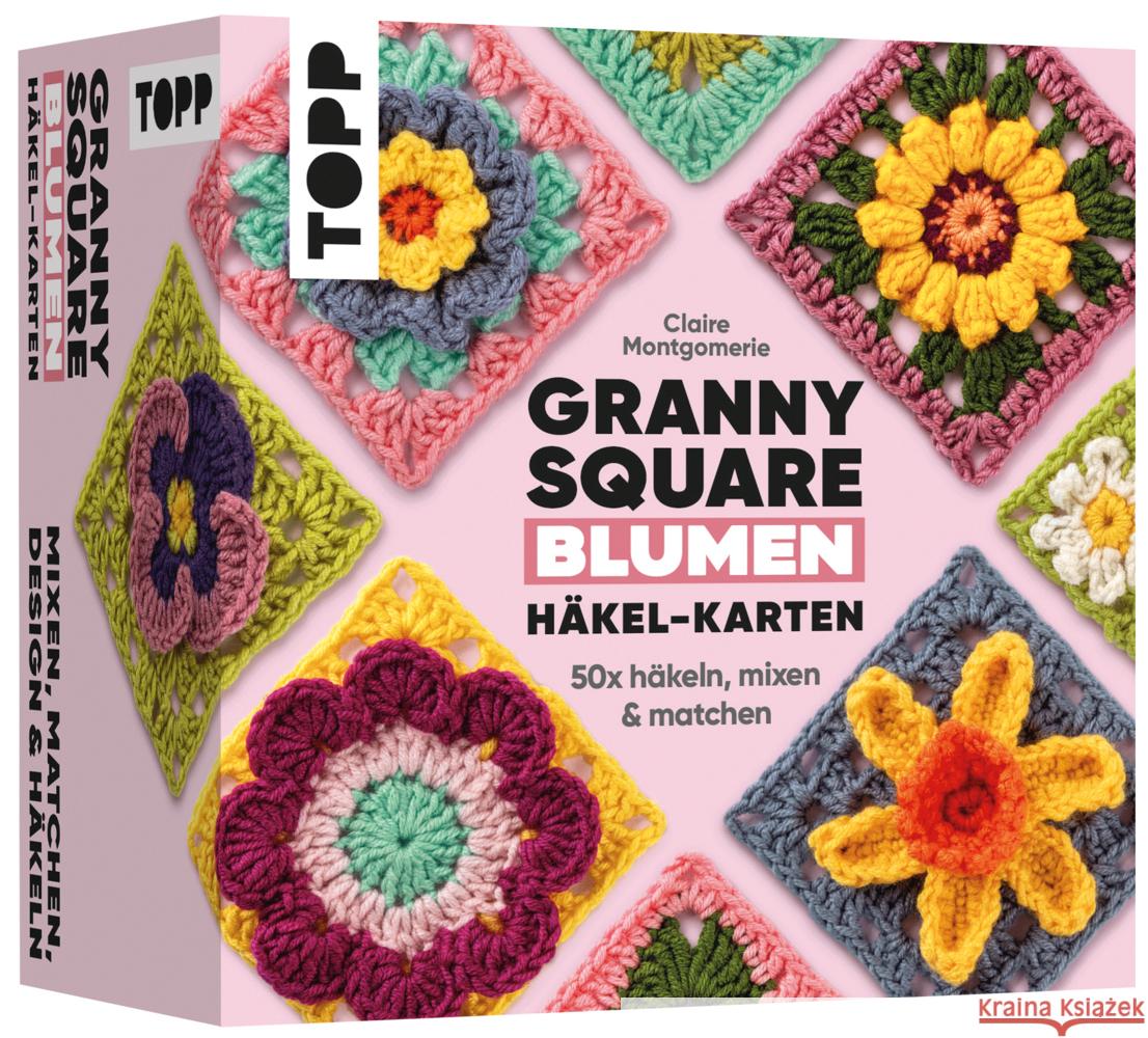 Granny Square Blumen Häkel-Karten (Deutsche Ausgabe)