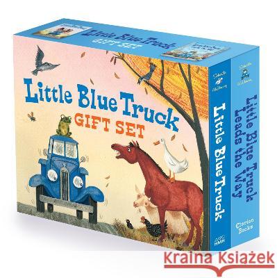 Little Blue Truck 2-Book Gift Set: Little Blue Truck Board Book, Little Blue Truck Leads the Way Board Book