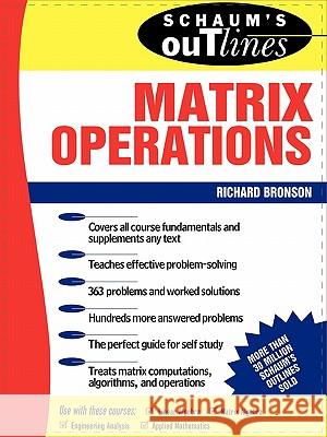 Schaum's Outline of Matrix Operations