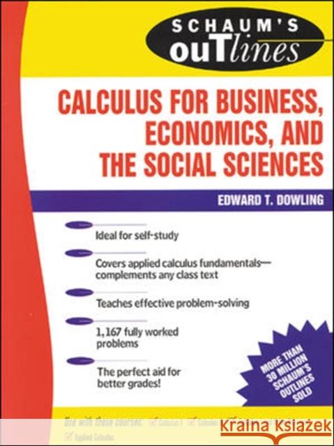 Schaum's Outline of Calculus for Business, Economics, and the Social Sciences