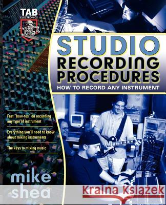 Studio Recording Procedures