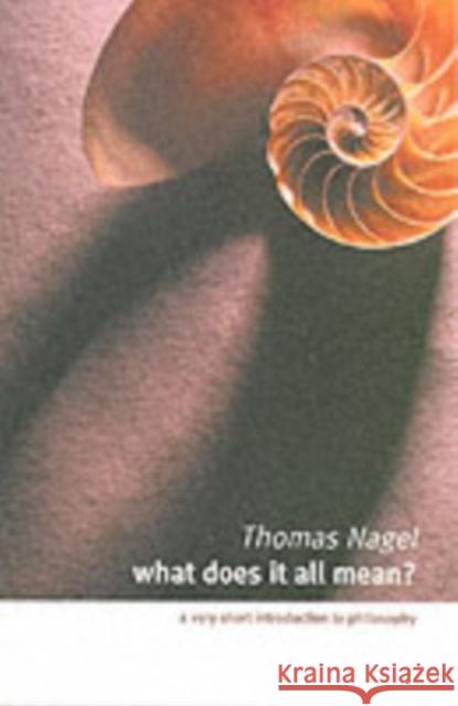 What Does It All Mean?: A Very Short Introduction to Philosophy