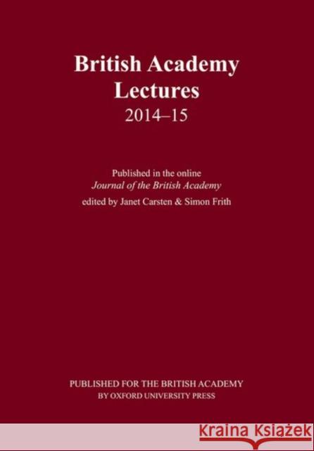 British Academy Lectures 2014-15