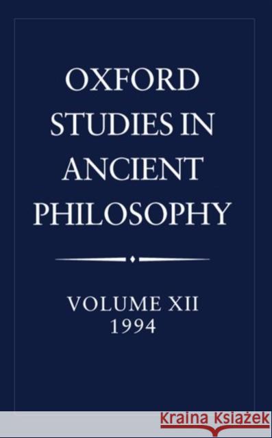 Oxford Studies in Ancient Philosophy