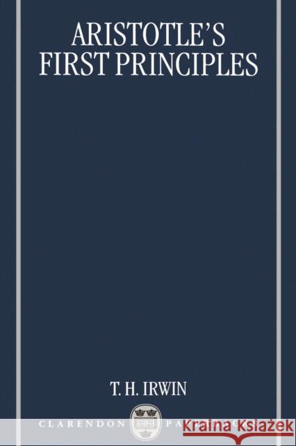 Aristotle's First Principles