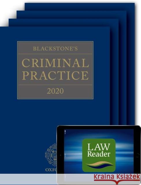 Blackstone's Criminal Practice 2020 (Book, All Supplements, and Digital Pack)