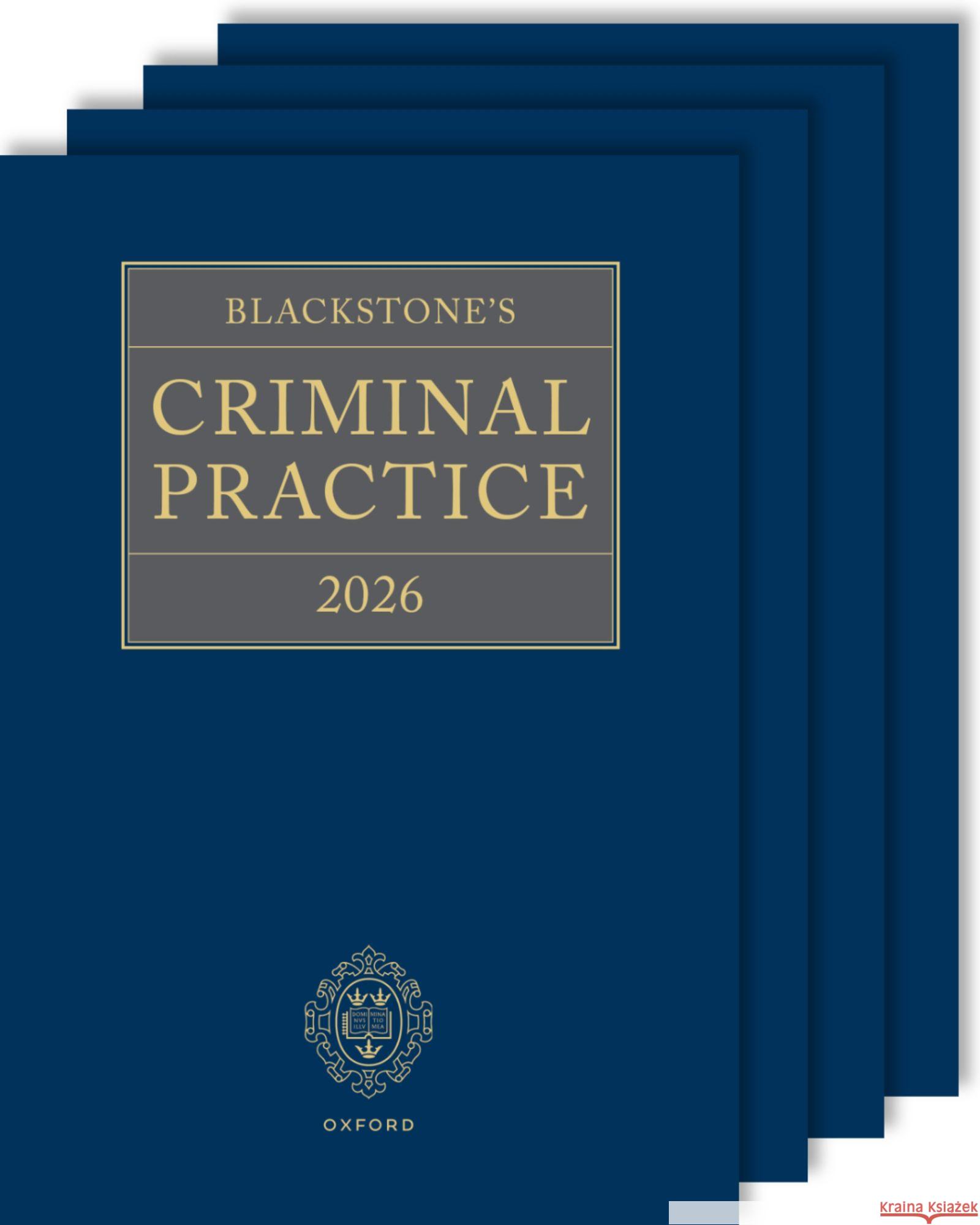 Blackstone's Criminal Practice 2026 (All Supplements Pack)