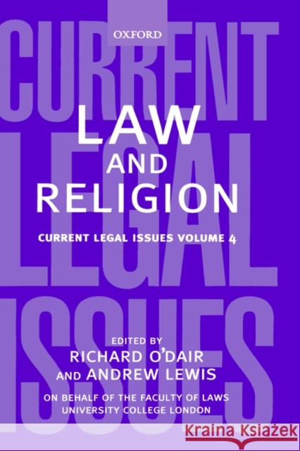 Law and Religion: Current Legal Issues Volume 4