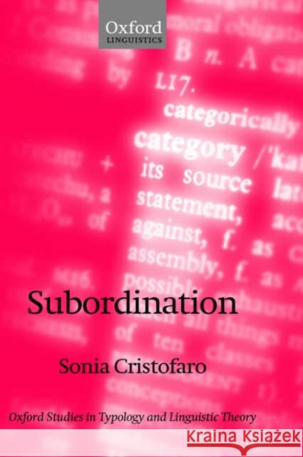 Subordination