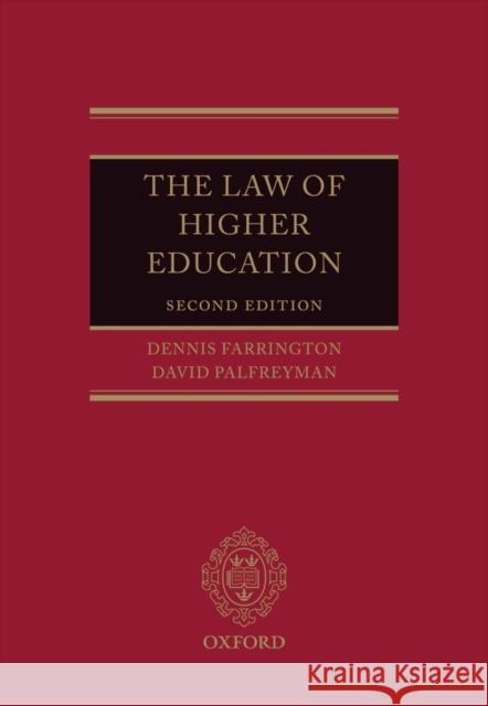 The Law of Higher Education