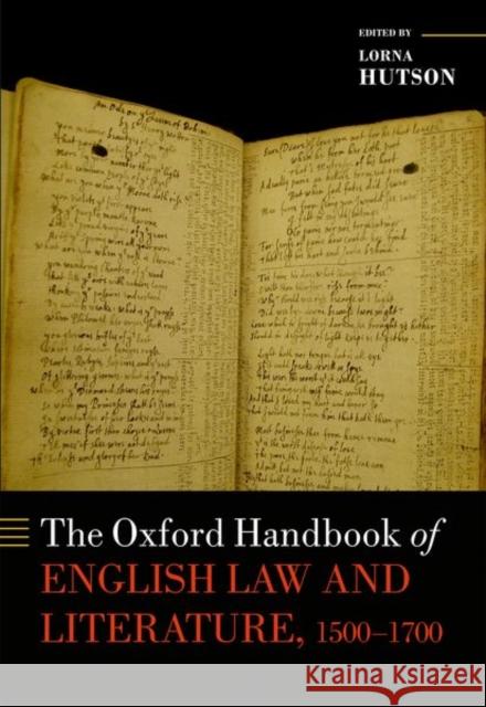 The Oxford Handbook of English Law and Literature, 1500-1700