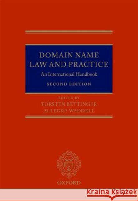 Domain Name Law and Practice: An International Handbook