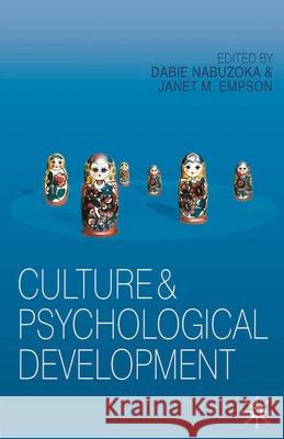 Culture and Psychological Development