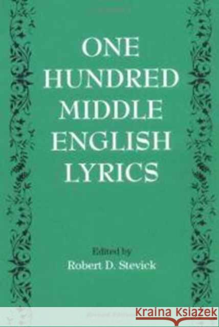 One Hundred Middle English Lyrics