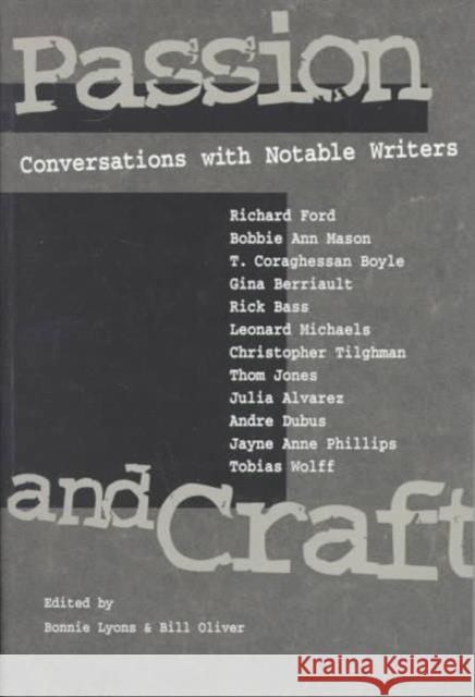 Passion and Craft: Conversations with Notable Writers