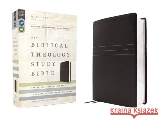 Niv, Biblical Theology Study Bible (Trace the Themes of Scripture), Leathersoft, Black, Comfort Print: Follow God's Redemptive Plan as It Unfolds Thro