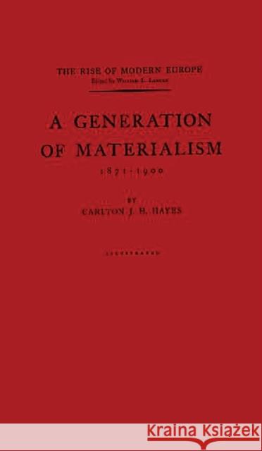 A Generation of Materialism, 1871-1900