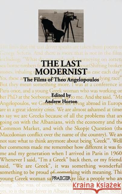 The Last Modernist: The Films of Theo Angelopoulos