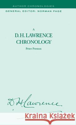 A D.H. Lawrence Chronology