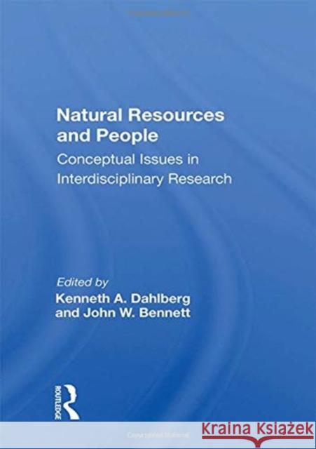 Natural Resources and People: Conceptual Issues in Interdisciplinary Research