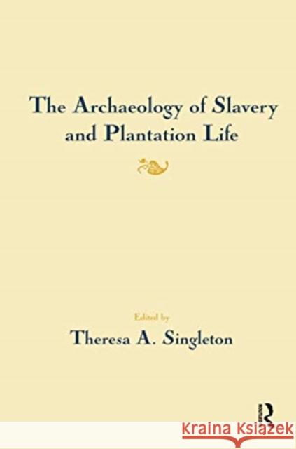 The Archaeology of Slavery and Plantation Life