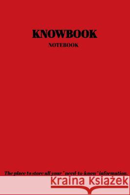 The KNOWBOOK Notebook: The place to store all you need to know information.