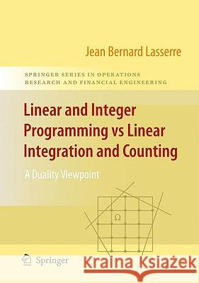 Linear and Integer Programming Vs Linear Integration and Counting: A Duality Viewpoint