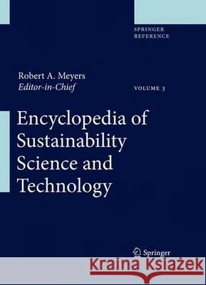 Encyclopedia of Sustainability Science and Technology