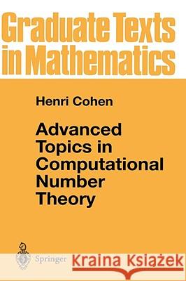 Advanced Topics in Computational Number Theory