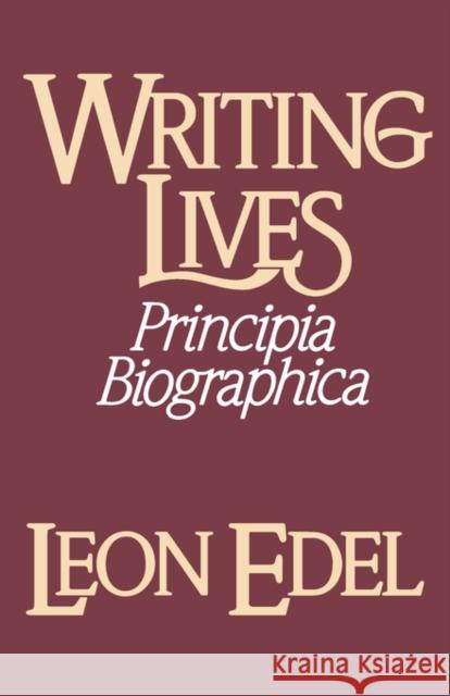 Writing Lives: Principia Biographica