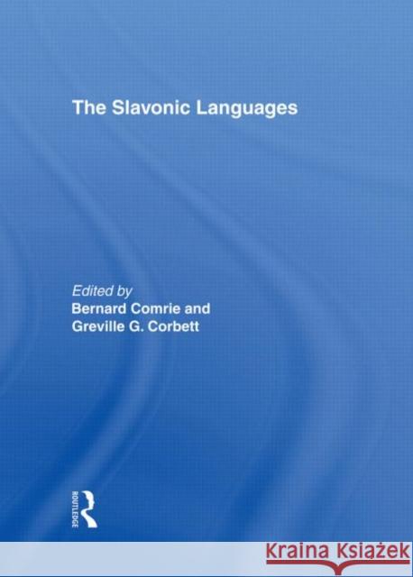 The Slavonic Languages