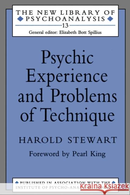 Psychic Experience and Problems of Technique