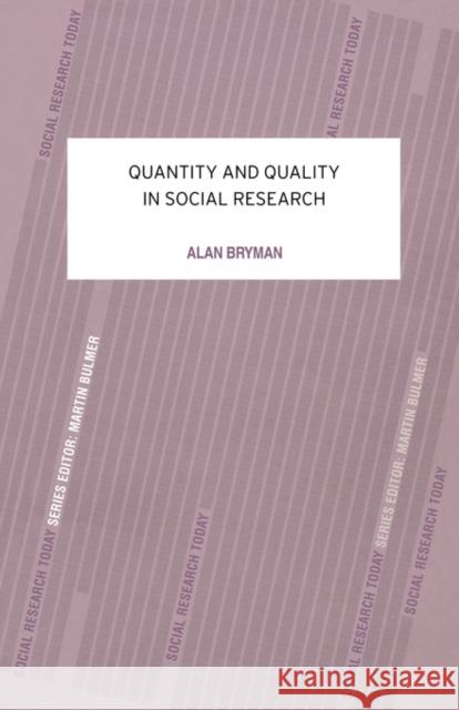 Quantity and Quality in Social Research