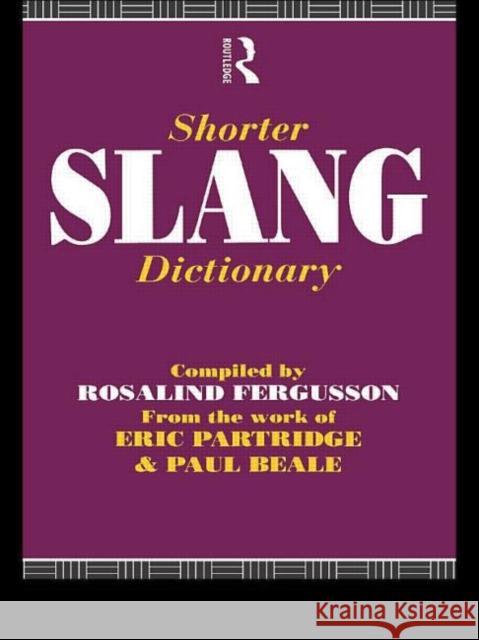 Shorter Slang Dictionary