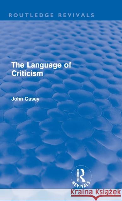 The Language of Criticism