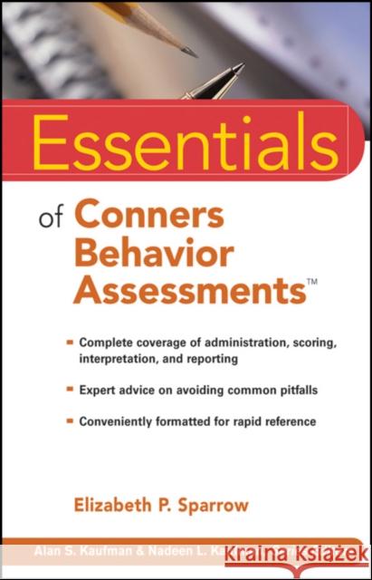 Essentials of Conners Behavior Assessments