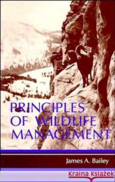 Principles of Wildlife Management