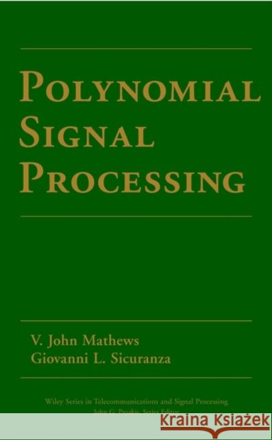 Polynomial Signal Processing