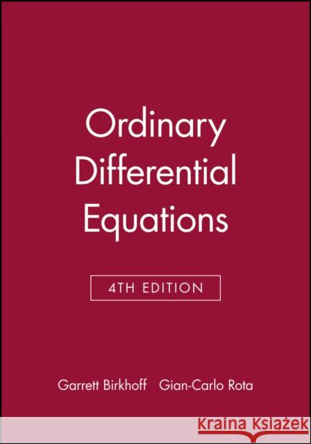 Ordinary Differential Equations