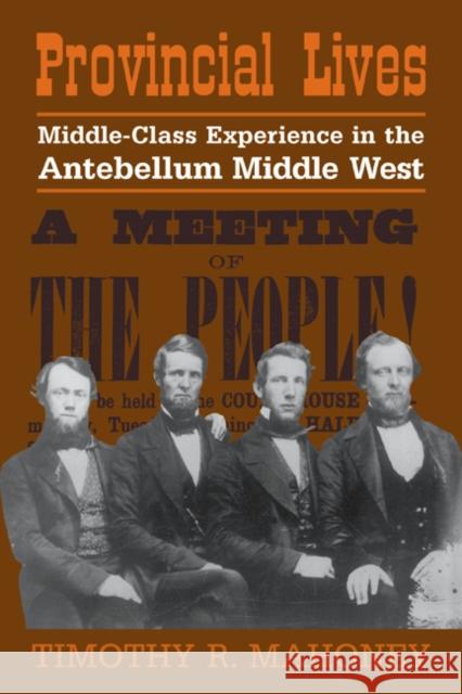 Provincial Lives: Middle-Class Experience in the Antebellum Middle West