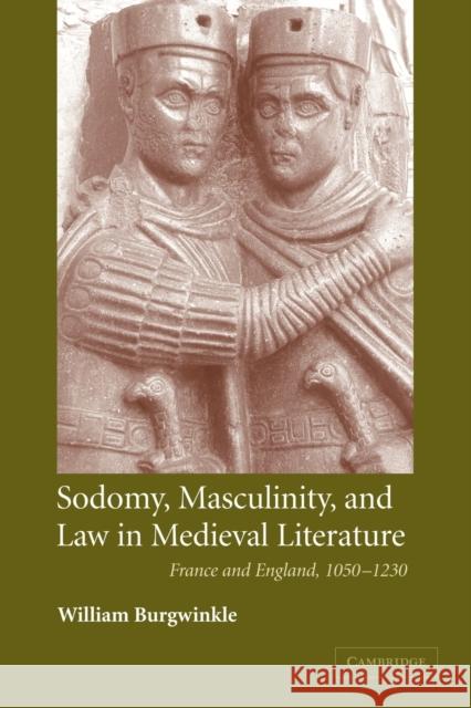 Sodomy, Masculinity and Law in Medieval Literature: France and England, 1050-1230