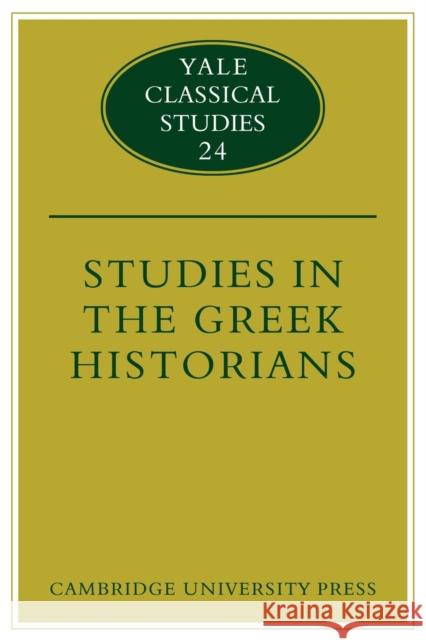 Studies in the Greek Historians