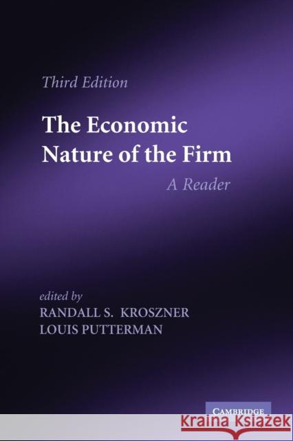 The Economic Nature of the Firm: A Reader