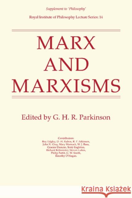 Marx and Marxisms