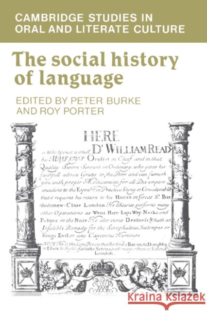 The Social History of Language